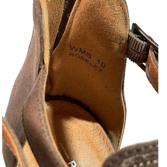 REPORT ROSELET Heeled Sandal Ankle Zip Women’s 10 Gray/Tan Exceptional! - Picture 13 of 14